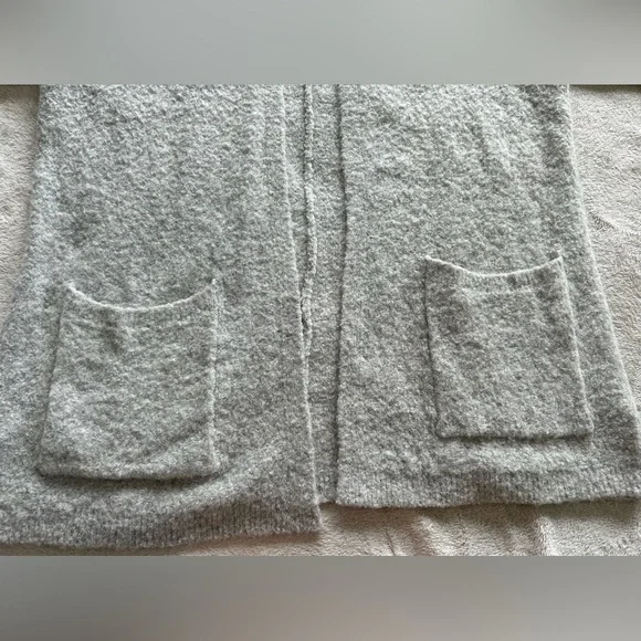 Free People Phantom Long Open-Front Cardigan, Gray - Picture 7 of 14